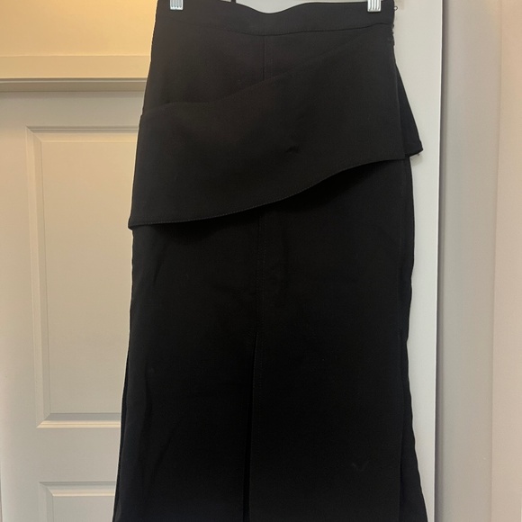 ALEXANDER MCQUEEN black pencil skirt with sash - Picture 3 of 10